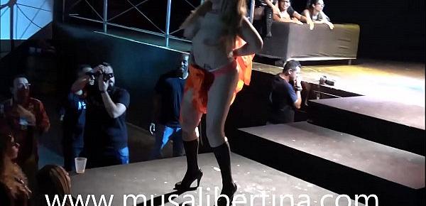  Lesbian orgy on stage by Musa Libertina, Yelena Vera and 2 girls
